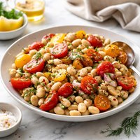 Dilled White Bean Salad and Tomatoes
