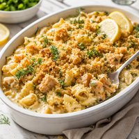 Dilly Salmon and Shell Casserole