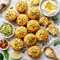 Dilly Zucchini Ricotta Muffins