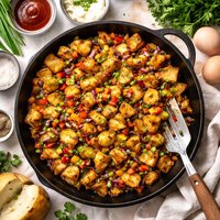 Diner Home Fries from Leftover Baked Potatoes