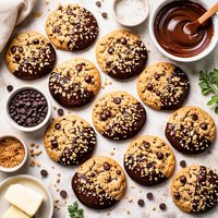 Dipped Chocolate Chip Cookies