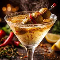 Dirty Cajun Martini