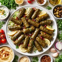 Dolmathakia Stuffed Grape Leaves
