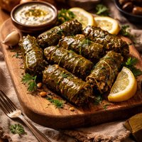 Dolmathes Stuffed Grape Leaves