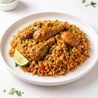 Dominican Locrio De Pollo Rice and Chicken