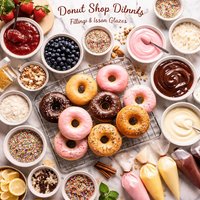 Donut Shop Donuts Filling and Icings Glazes