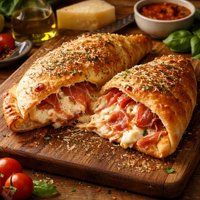 Double Cheese and Prosciutto Calzone