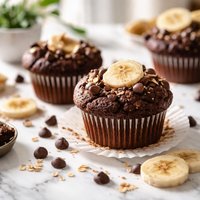 Double Chocolate Banana Muffins Healthy