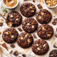 Double Chocolate Chunk Peanut Cookies