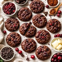 Double Chocolate Cranberry Cookies
