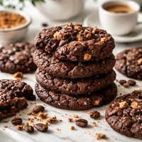 Double Chocolate Espresso Toffee Cookies