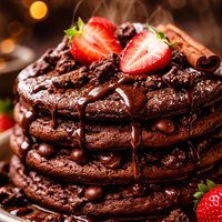 Double Chocolate Mexican Brownie Pancakes