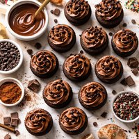 Double Chocolate Mini Cupcakes
