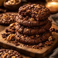 Double Chocolate Nut Decadent Cookies