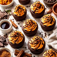 Double Chocolate Pumpkin Cupcakes