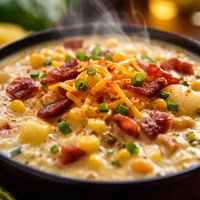 Double Corn and Cheddar Chowder