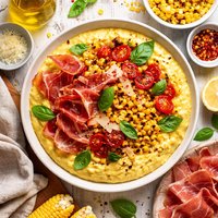 Double Corn Polenta with Prosciutto