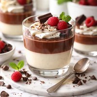 Double Deck Chocolate Custards