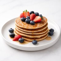Double Fruit Whole Wheat Pancakes