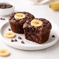 Double Fudge Banana Muffins Brownies