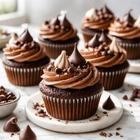 Double Kisses Chocolate Cupcakes