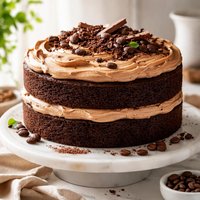 Double Layer Chocolate Cake with Mocha Icing