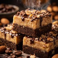 Double Layer Coffee Almond Fudge