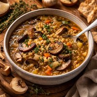 Double Mushroom Barley Soup
