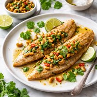 Dover Sole Fillets with Cashew Chutney
