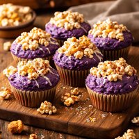 Dr Seuss Purple Popcorn Muffins