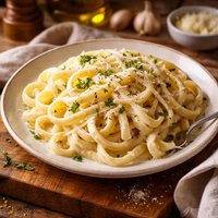 Dreamy Low Fat Fettuccine Alfredo