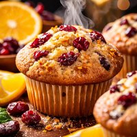 Dried Cranberry and Orange Muffins