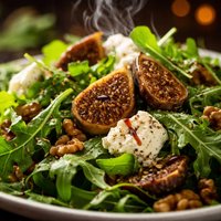 Dried Fig Goat Cheese and Arugula Salad