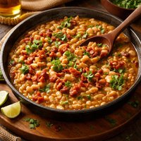 Drunken Peruano Beans with Cilantro and Bacon