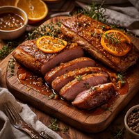 Duck Breasts with Orange Honey and Tea Sauce