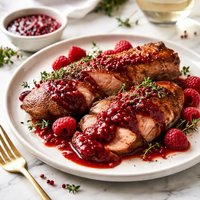 Duck Breasts with Raspberry Sauce