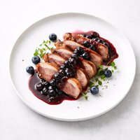 Duck Magret with a Blueberry Port Sauce