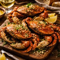 Dungeness Dungeness Crabs with White Wine Garlic
