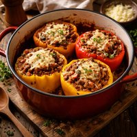 Dutch Oven Stuffed Bell Peppers