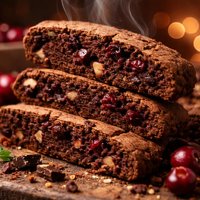 Easiest Ever Chocolate Cranberry Biscotti