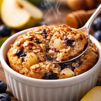 Easiest Quickest Low Cal Pear Any Fruit Muffin for One