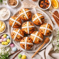 Easter Hot Cross Muffins