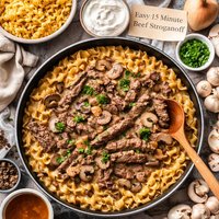 Easy 15 Minute Beef Stroganoff
