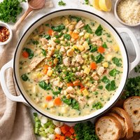 Easy and Creamy Turkey Vegetable Soup