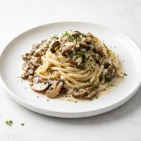 Easy Angel Hair Pasta with Creamy Mushroom Sauce