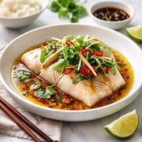 Easy Asian Style Low Fat Microwave Steamed Fish