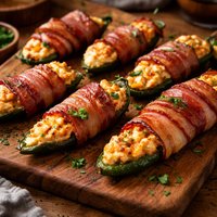 Easy Bacon Wrapped Stuffed Jalapenos