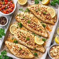 Easy Baked Almond Turbot Fillets