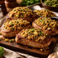 Easy Baked Pork Chops with Stuffing