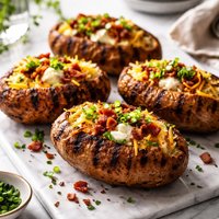 Easy Baked Potatoes on the Grill
